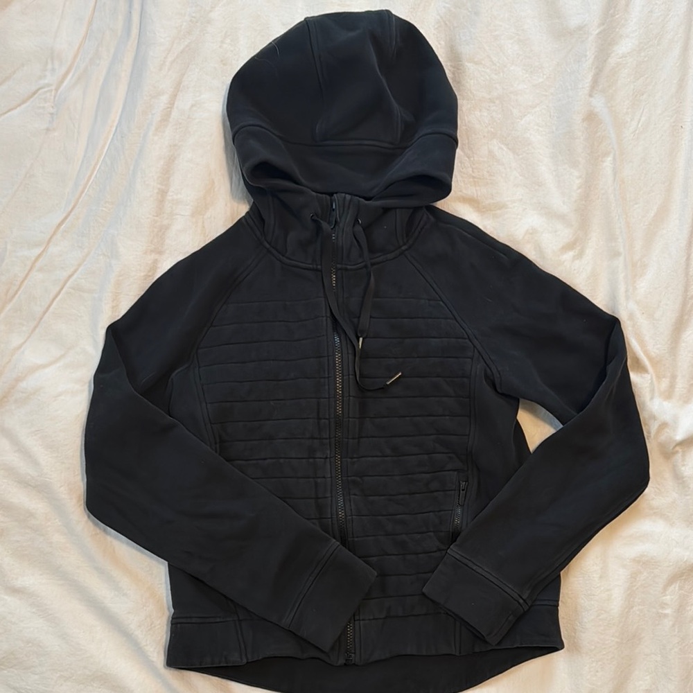 Lululemon Athletica Black Bomber Jacket with Hood